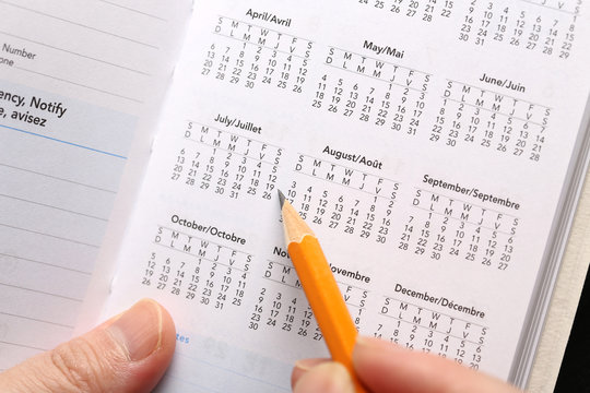 Checking important date on calendar