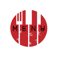 Stylish restaurant menu design in asian style - variation 3