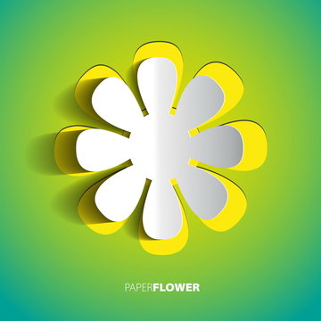 Color paper flower cutout background eps10 - Vector illustration