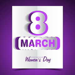 Women's day greeting card beautiful colorful illustration vector
