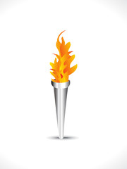 abstract flaming torch
