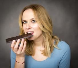 Obraz premium chocolate eating