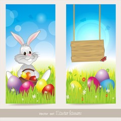 Vectorset mit 2 Osterbanner