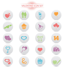 Valentine buttons,Colorful version