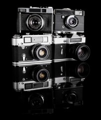 four cameras - obrazy, fototapety, plakaty