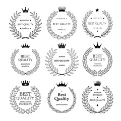 set of laurel wreaths