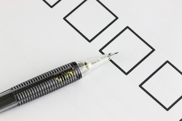 Mechanical pencil point to checkbox.