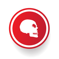 Scull button,vector