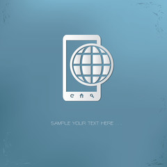 Global mobile symbol,vector