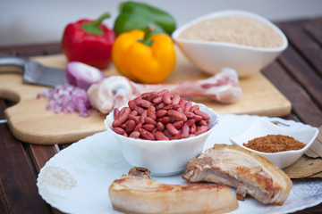 Red Beans and Rice with Pork Chops