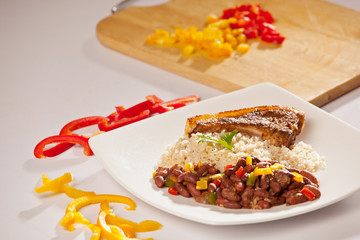 Red Beans and Rice with Pork Chops