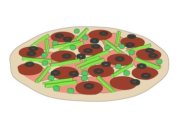 cartoon image of pizza food