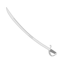cartoon image of sword weapon - sabre