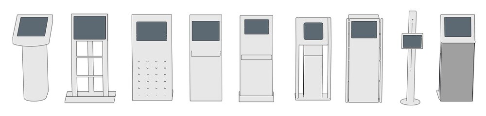 cartoon image of information terminals