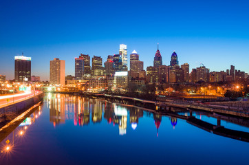 Fototapeta na wymiar Downtown Skyline z Filadelfii.