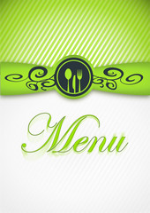 carte menu vertical vert anis