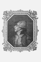 Lafayette, portrait du général, gravure vers 1890