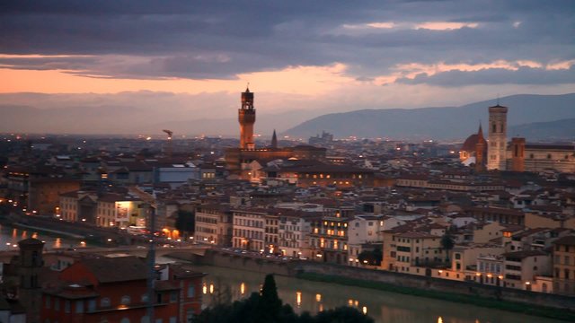 Florence after sunset. Italy