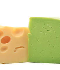 Composition various types of cheese.