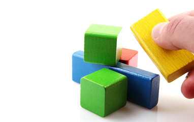 Obraz premium Wooden Building Blocks
