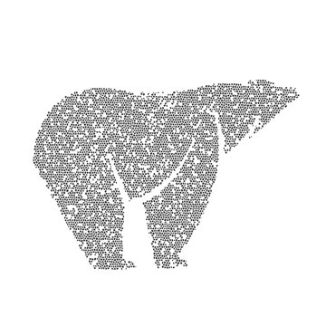 Vector image of an bear design