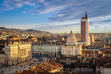 Turin (Torino), panorama from the Cathedral bell tower