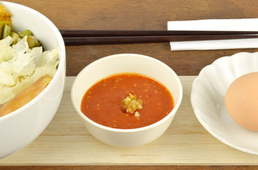 Suki meal set.Asian food style.