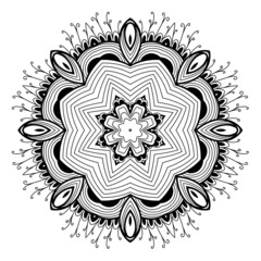Ornamental round lace pattern is like mandala_1