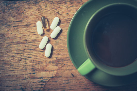 Coffee and pills