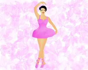 Artista ballerina sulle punte di danza classica