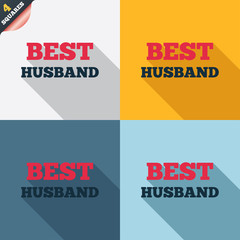 Obraz premium Best husband sign icon. Award symbol.