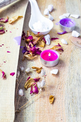 Elements spa care wooden table