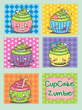 scrapbook - tags, cupcake zumbie