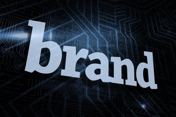 Brand against futuristic black and blue background