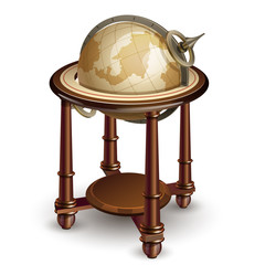 illustration of vintage globe