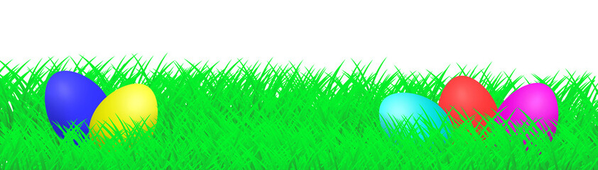 Easter Eggs on a meadow