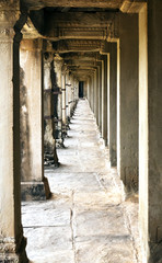 Corridor, Angkor Wat temple, Cambodia