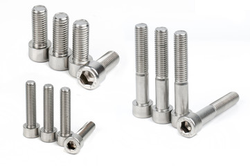 screw  isolated on the white backgrounds
