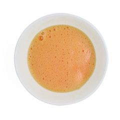 Beaten egg yolks