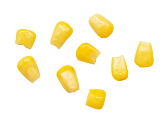 corn on a white background. macro