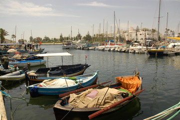 Fototapeta na wymiar Boats at Harbor