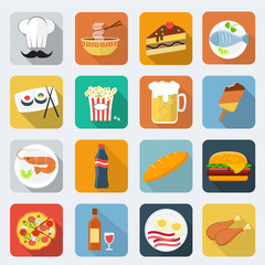 Food flat icons