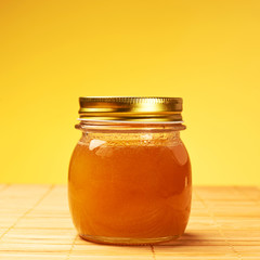 Closed honey jar