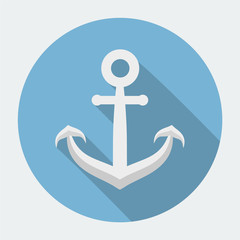 Anchor single flat icon.