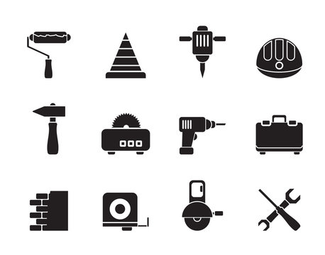 Silhouette Building and Construction Tools icons