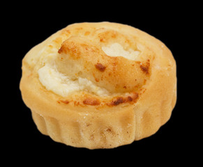 bun on a black background