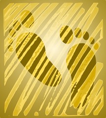 Golden feet reflection - yellow spectrum