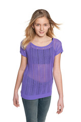 Obraz premium Fashion pretty preteen girl
