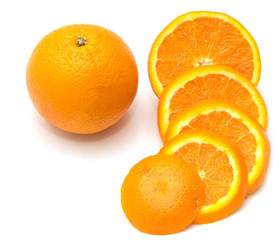 orange on white background