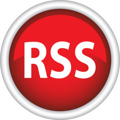 Круглый векторный знак с надписью RSS